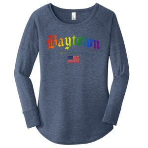 Bryan Gothic Design Lgbtqai+ Rainbow Version Women's Perfect Tri Tunic Long Sleeve Shirt