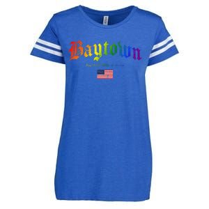 Bryan Gothic Design Lgbtqai+ Rainbow Version Enza Ladies Jersey Football T-Shirt