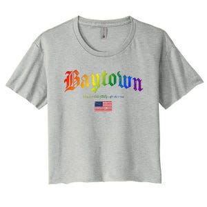 Bryan Gothic Design Lgbtqai+ Rainbow Version Women's Crop Top Tee