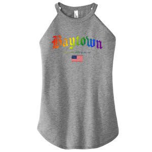 Bryan Gothic Design Lgbtqai+ Rainbow Version Women's Perfect Tri Rocker Tank