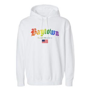 Bryan Gothic Design Lgbtqai+ Rainbow Version Garment-Dyed Fleece Hoodie