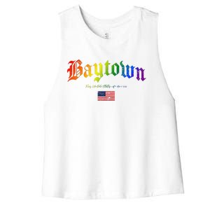 Bryan Gothic Design Lgbtqai+ Rainbow Version Women's Racerback Cropped Tank