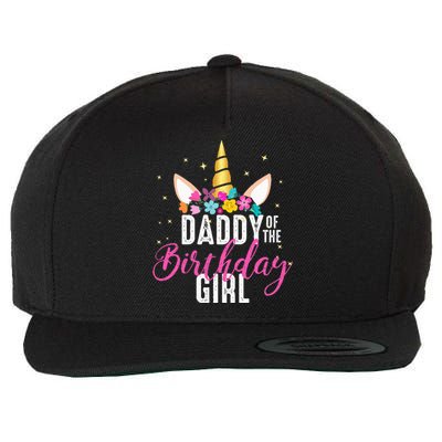 Birthday Girl Daddy Unicorn Lover Gift Wool Snapback Cap