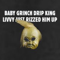 Baby Grin.Ch Drip King Livvy Just Rizzed Him Up 7 Panel Mesh Trucker Snapback Hat