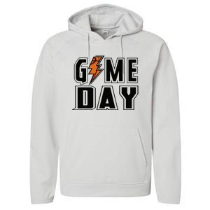 Basketball Game Day Lightning Team Basketball Performance Fleece Hoodie