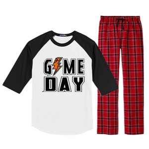 Basketball Game Day Lightning Team Basketball Raglan Sleeve Pajama Set