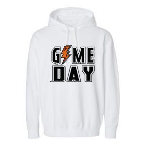 Basketball Game Day Lightning Team Basketball Garment-Dyed Fleece Hoodie