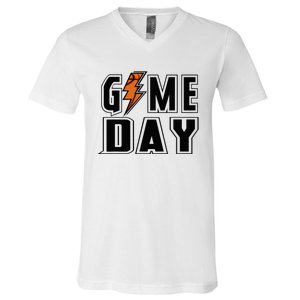 Basketball Game Day Lightning Team Basketball V-Neck T-Shirt