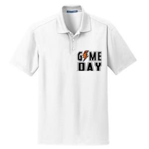 Basketball Game Day Lightning Team Basketball Dry Zone Grid Polo