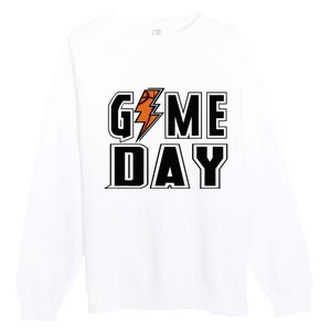 Basketball Game Day Lightning Team Basketball Premium Crewneck Sweatshirt