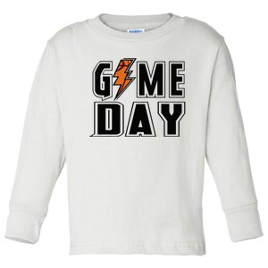 Basketball Game Day Lightning Team Basketball Toddler Long Sleeve Shirt