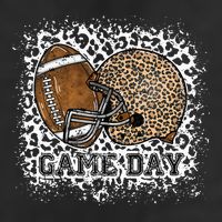 Bleached Game Day Leopard Football Helmet Sport Mom 11oz C Handle Ceramic Mug