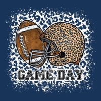 Bleached Game Day Leopard Football Helmet Sport Mom Infant Baby Jersey Bodysuit