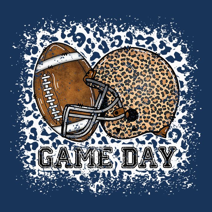 Bleached Game Day Leopard Football Helmet Sport Mom Infant Baby Jersey Bodysuit