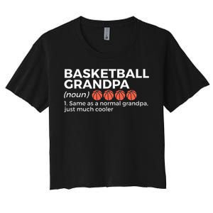 Basketball Grandpa Definition Women's Crop Top Tee