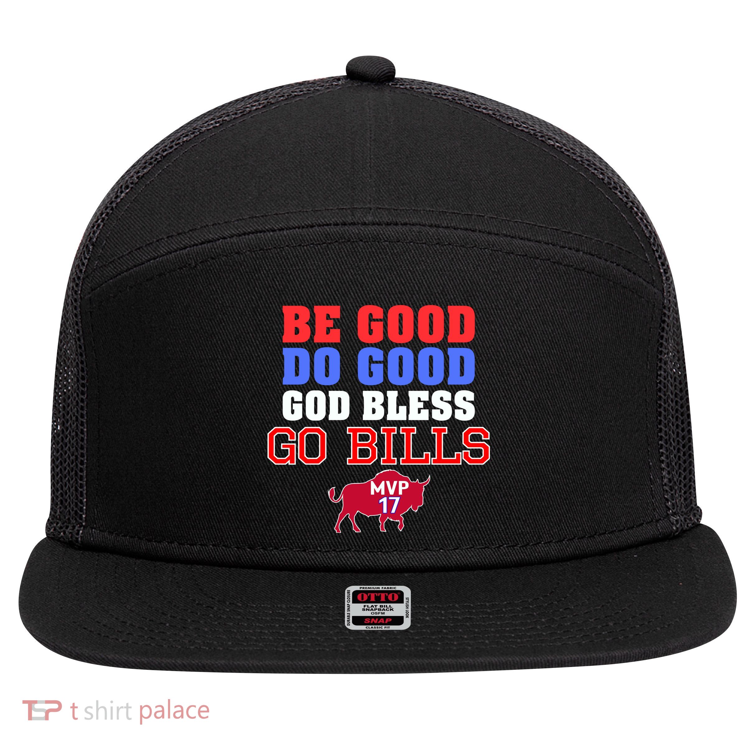 Be Good Do Good God Bless Go B.I.L.L.S 7 Panel Mesh Trucker Snapback Hat