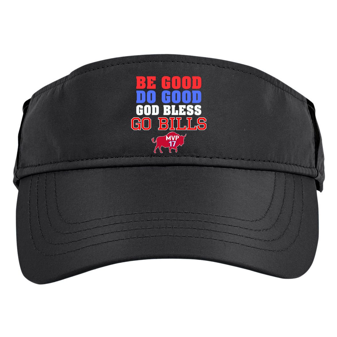 Be Good Do Good God Bless Go B.I.L.L.S Adult Drive Performance Visor