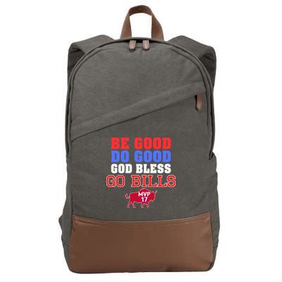 Be Good Do Good God Bless Go B.I.L.L.S Cotton Canvas Backpack