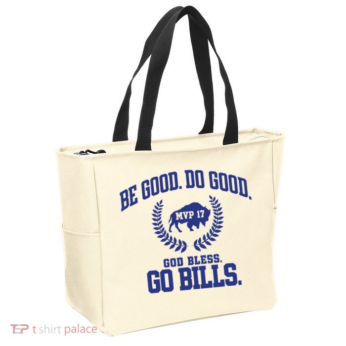 Be Good Do Good God Bless Go B.I.L.L.S Zip Tote Bag
