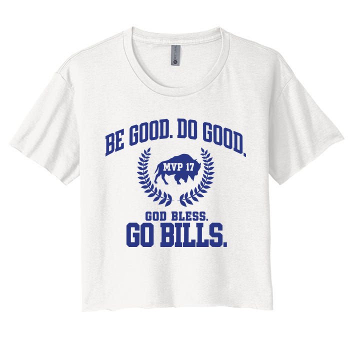 Be Good Do Good God Bless Go B.I.L.L.S Women's Crop Top Tee