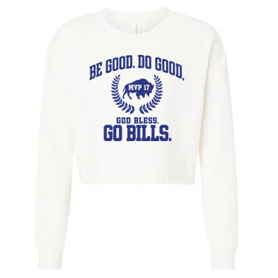 Be Good Do Good God Bless Go B.I.L.L.S Cropped Pullover Crew