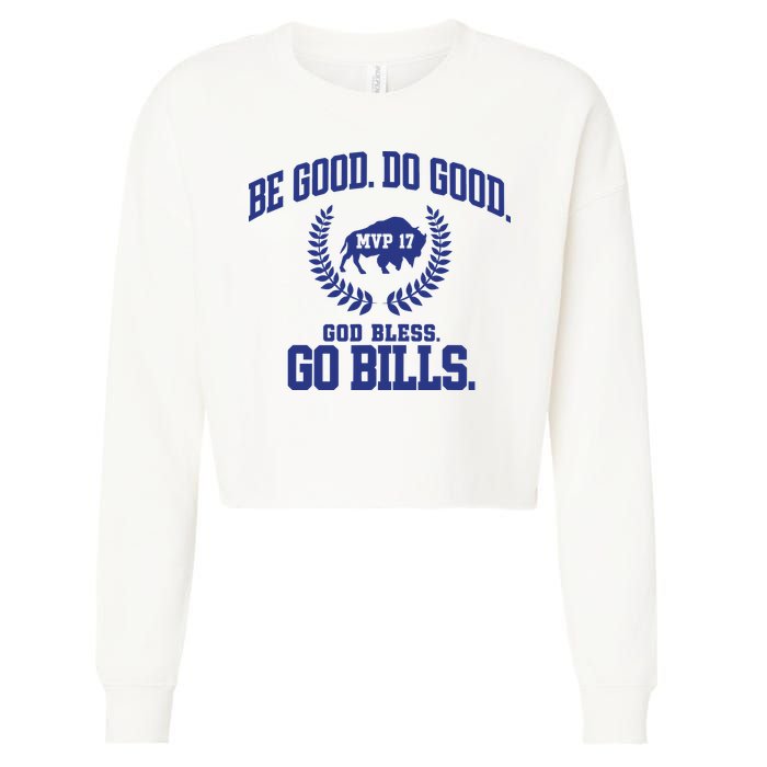 Be Good Do Good God Bless Go B.I.L.L.S Cropped Pullover Crew