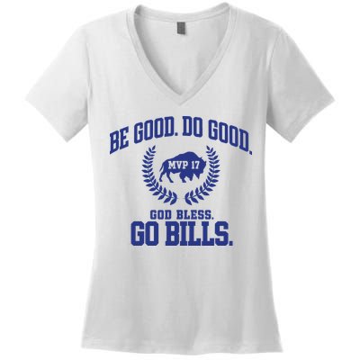 Be Good Do Good God Bless Go B.I.L.L.S Women's V-Neck T-Shirt