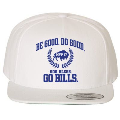 Be Good Do Good God Bless Go B.I.L.L.S Wool Snapback Cap