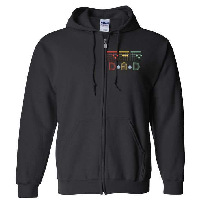 Best Guitar Dad Ever Chords Best Dad Guitar Father's Day Full Zip Hoodie