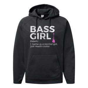 Bass Girl Definition Bass Player For Musicians Performance Fleece Hoodie