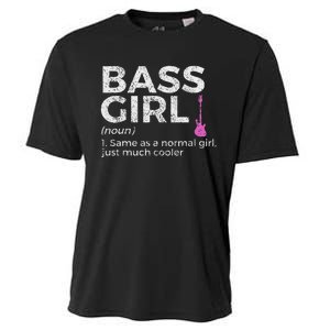 Bass Girl Definition Bass Player For Musicians Cooling Performance Crew T-Shirt