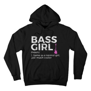 Bass Girl Definition Bass Player For Musicians Hoodie