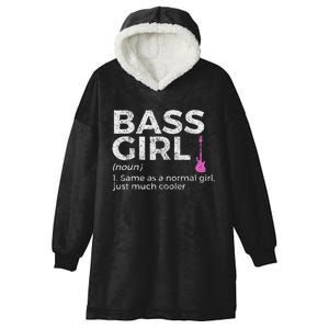 Bass Girl Definition Bass Player For Musicians Hooded Wearable Blanket