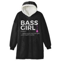 Bass Girl Definition Bass Player For Musicians Hooded Wearable Blanket