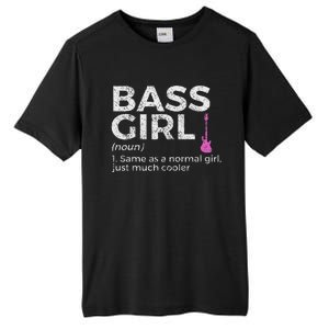 Bass Girl Definition Bass Player For Musicians Tall Fusion ChromaSoft Performance T-Shirt