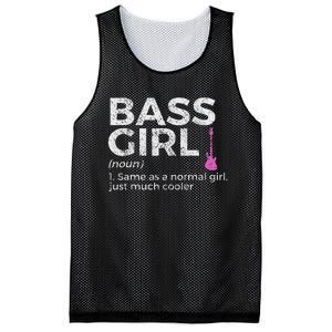 Bass Girl Definition Bass Player For Musicians Mesh Reversible Basketball Jersey Tank