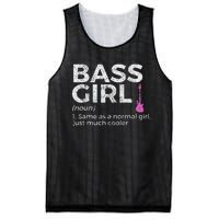 Bass Girl Definition Bass Player For Musicians Mesh Reversible Basketball Jersey Tank