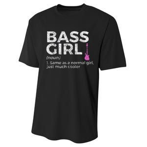 Bass Girl Definition Bass Player For Musicians Performance Sprint T-Shirt