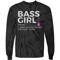 Bass Girl Definition Bass Player For Musicians Tie-Dye Long Sleeve Shirt