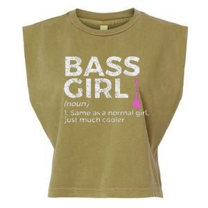 Bass Girl Definition Bass Player For Musicians Garment-Dyed Women's Muscle Tee