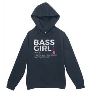 Bass Girl Definition Bass Player For Musicians Urban Pullover Hoodie