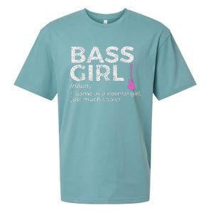 Bass Girl Definition Bass Player For Musicians Sueded Cloud Jersey T-Shirt