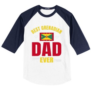 Best Grenadian Dad Ever Grenada FatherS Day Baseball Sleeve Shirt