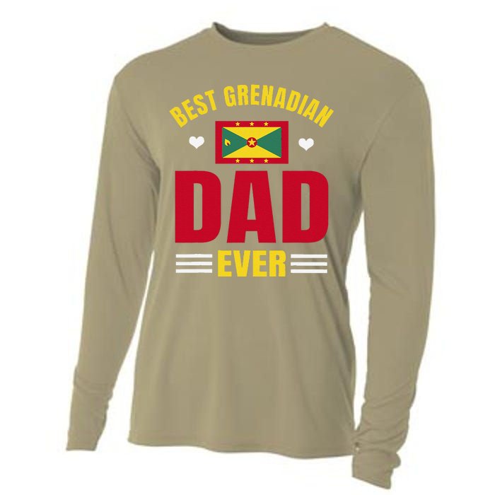 Best Grenadian Dad Ever Grenada FatherS Day Cooling Performance Long Sleeve Crew