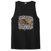 Bleached Game Day Leopard Football Helmet Sport Mom PosiCharge Competitor Tank