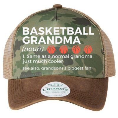 Basketball Grandma Definition Grandsons Largest Fan Legacy Tie Dye Trucker Hat