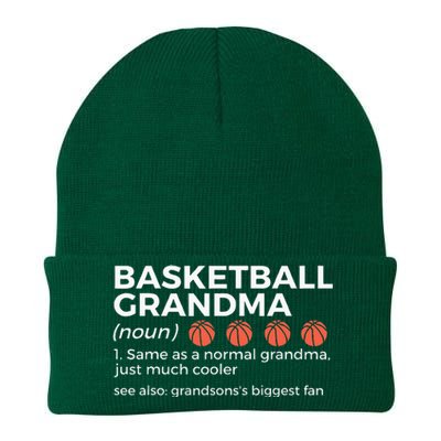 Basketball Grandma Definition Grandsons Largest Fan Knit Cap Winter Beanie