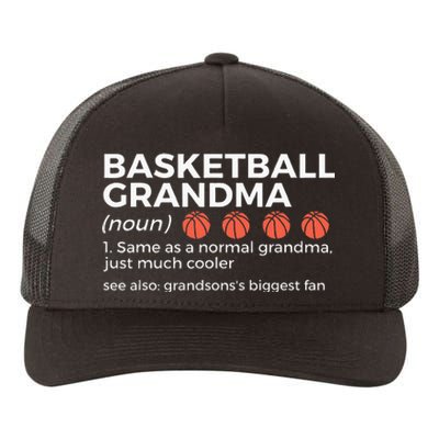 Basketball Grandma Definition Grandsons Largest Fan Yupoong Adult 5-Panel Trucker Hat