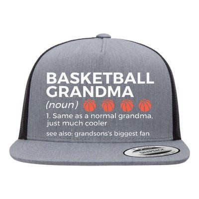 Basketball Grandma Definition Grandsons Largest Fan Flat Bill Trucker Hat