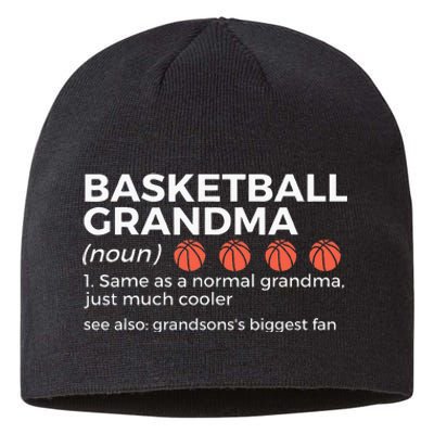 Basketball Grandma Definition Grandsons Largest Fan Sustainable Beanie